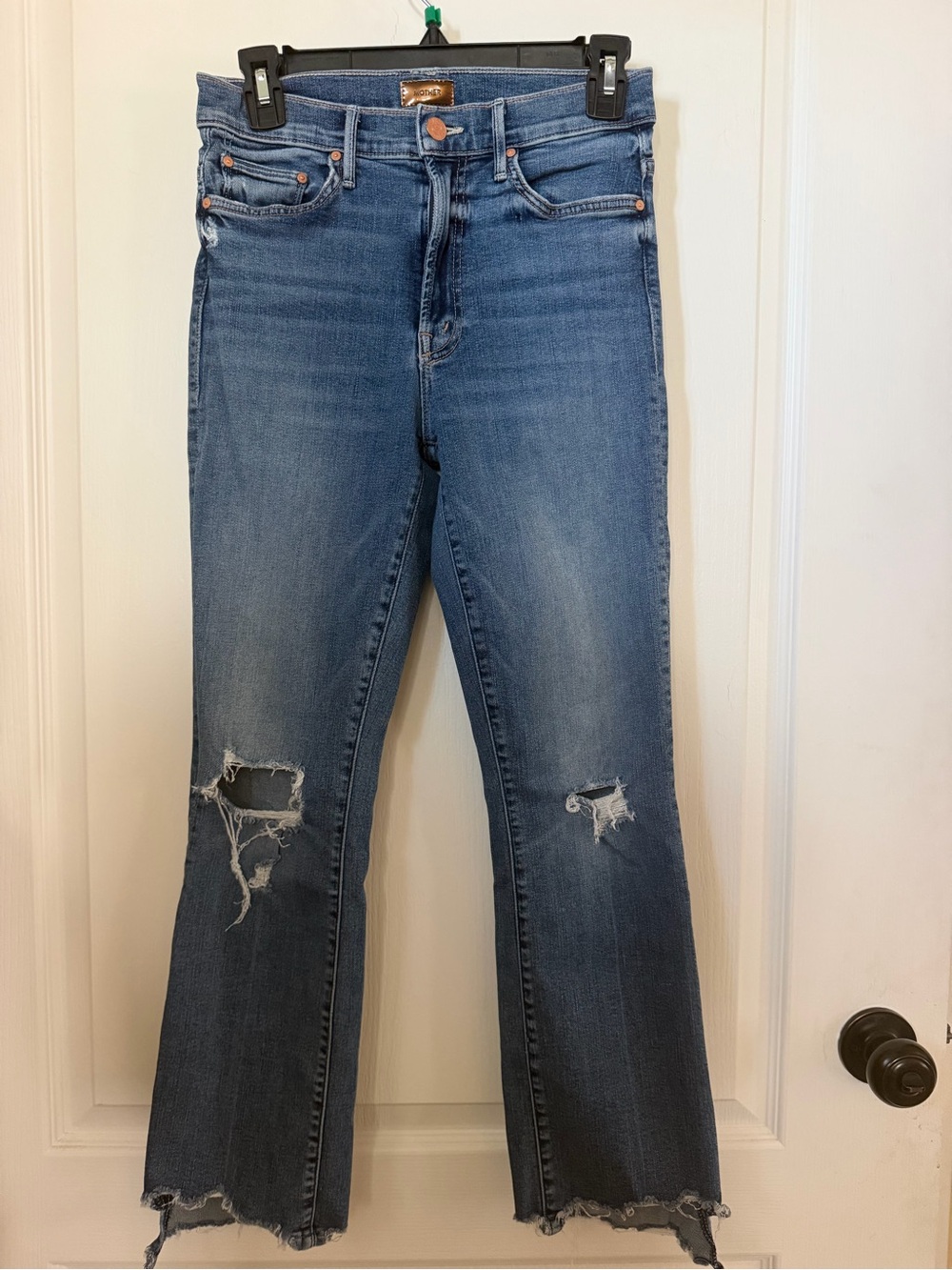 MOTHER The Insider Crop Step Chew Jeans in Dancing On Coals – Size 27